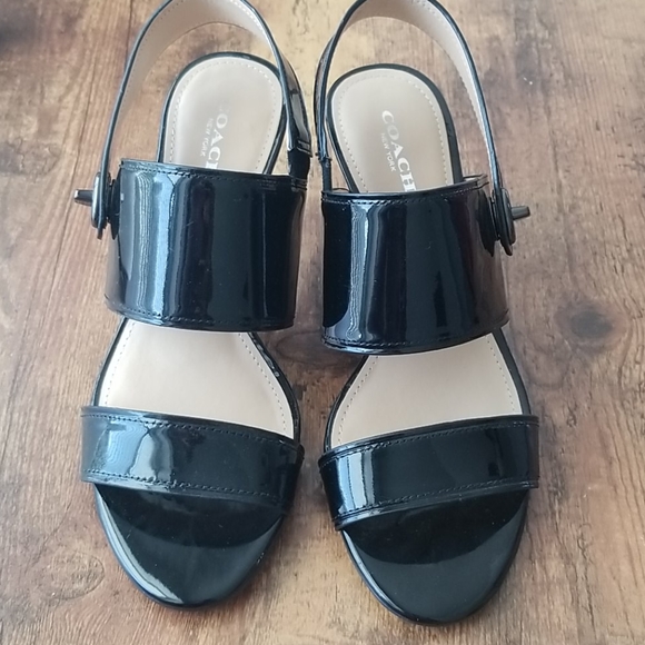 Coach Marla Slingback Patent Leather Sandals - Picture 2 of 7